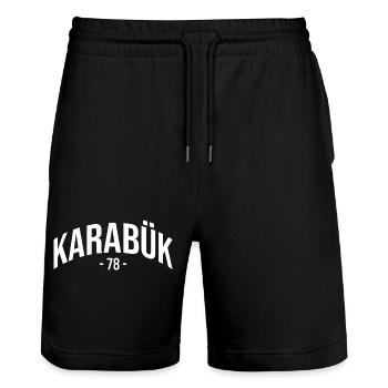 Karabük 78 Turquie Turquie Turquie Cadeau Karabüklü TR - Short de jogging bio TRAINER Stanley/Stella unisexe - noir - Devant - Nik (191cm) & Marisol (170cm)