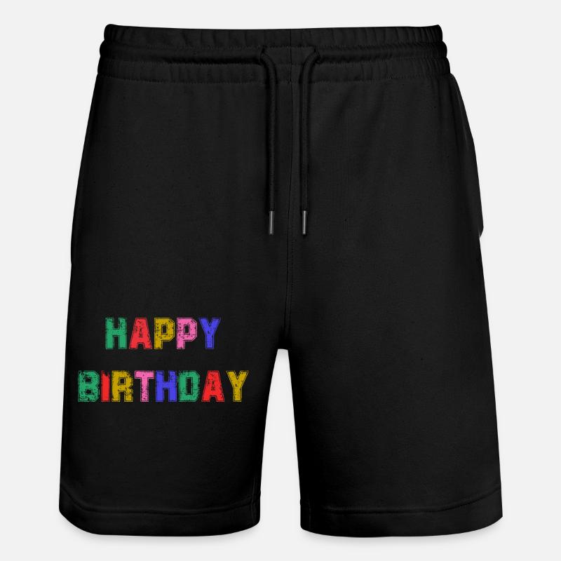 HAPPY BIRTHDAY. JOYEUX ANNIVERSAIRE. ANNIVERSAIRE. - Short de jogging bio TRAINER Stanley/Stella unisexe - noir