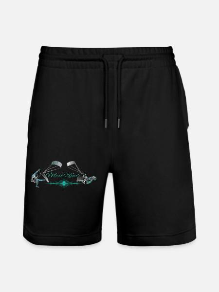 Windchild Kiter Compass - Stanley/Stella Trainer Unisex Organic Jogging Shorts - black