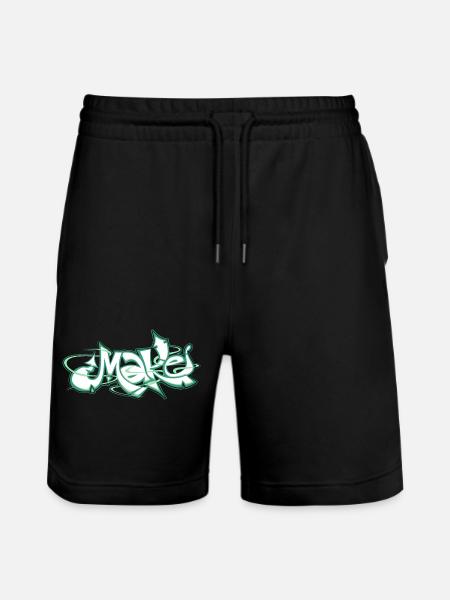 Green word make graffiti - Stanley/Stella Trainer Unisex Organic Jogging Shorts - black