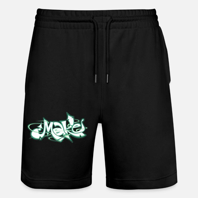 Le mot vert fait des graffitis - Short de jogging bio TRAINER Stanley/Stella unisexe - noir