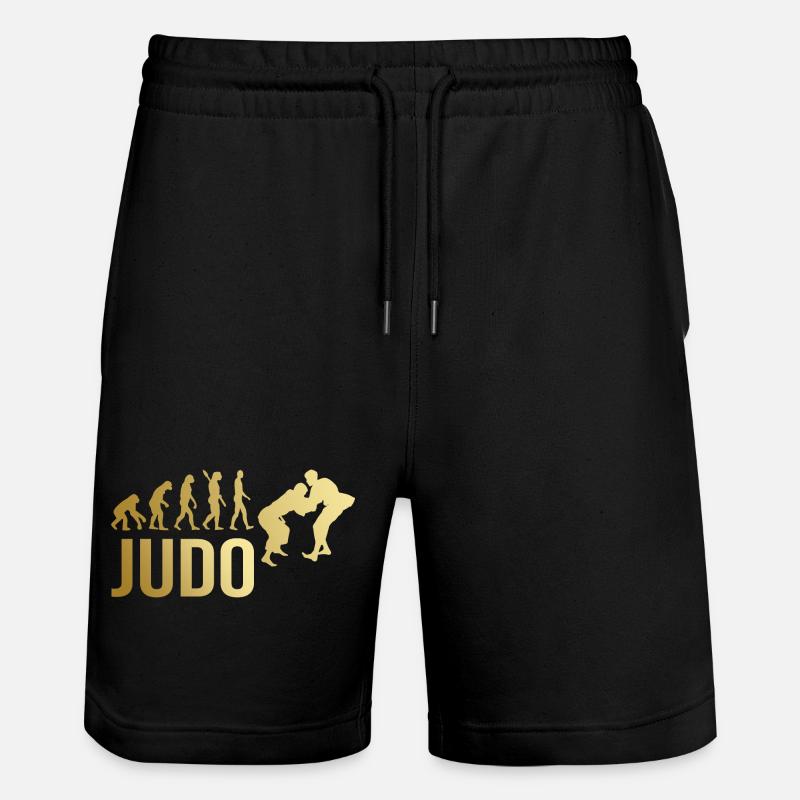 Judo Evolution - Stanley/Stella Unisex Bio Joggingshorts Trainer  - Schwarz