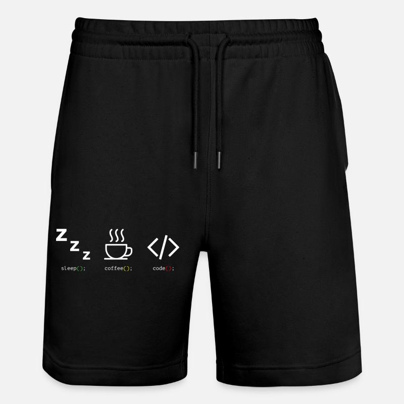 Code Café Sommeil Trio - Short de jogging bio TRAINER Stanley/Stella unisexe - noir