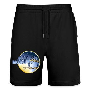 Konsumeinheit Sleepy Bird im Kreis - Stanley/Stella Unisex Bio Joggingshorts Trainer  - Schwarz - Vorne - Nik (191cm) & Marisol (170cm)