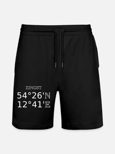 Zingst Koordinaten - Stanley/Stella Unisex Bio Joggingshorts Trainer  - Schwarz