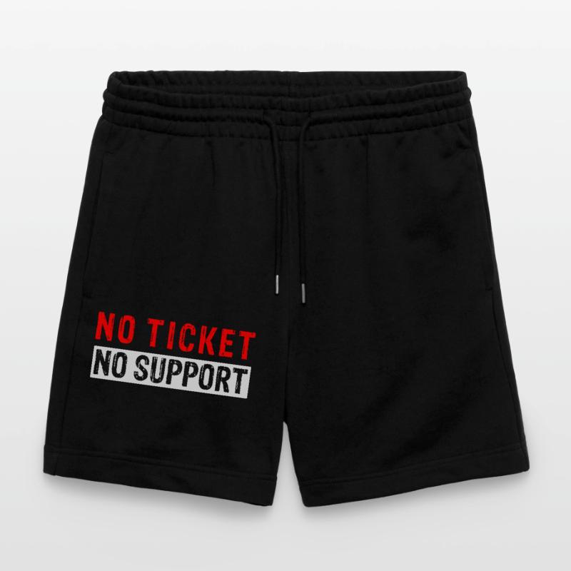 No Ticket No Support Computer Scientist IT Administrator Stanley/Stella Trainer Unisex Organic Jogging Shorts
