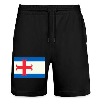 drapeau Zutphen - Short de jogging bio TRAINER Stanley/Stella unisexe - noir - Devant - Nik (191cm) & Marisol (170cm)