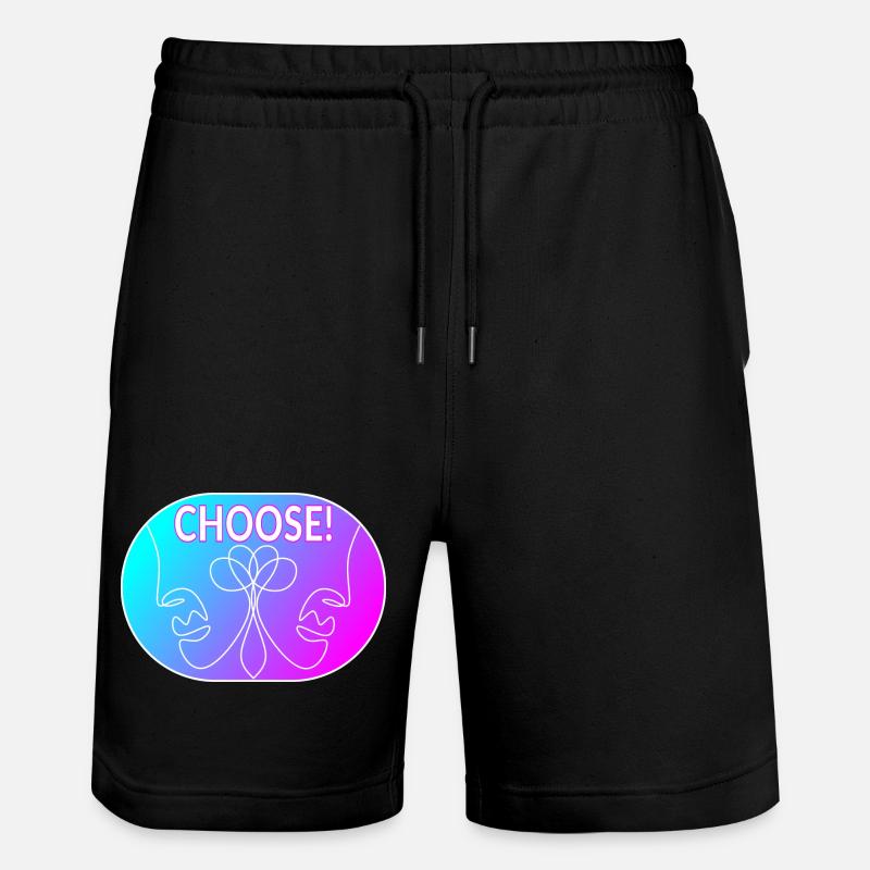 Dessin au trait - Choisir - Short de jogging bio TRAINER Stanley/Stella unisexe - noir