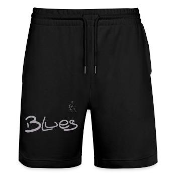 Blues guitarist - Stanley/Stella Trainer Unisex Organic Jogging Shorts - black - Front - Nik (191cm) & Marisol (170cm)
