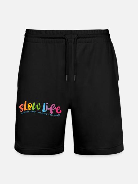Slow Life - Short de jogging bio TRAINER Stanley/Stella unisexe - noir