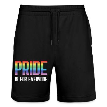LGBT Pride Month - Pride ist für alle da - Stanley/Stella Unisex Bio Joggingshorts Trainer  - Schwarz - Vorne - Nik (191cm) & Marisol (170cm)