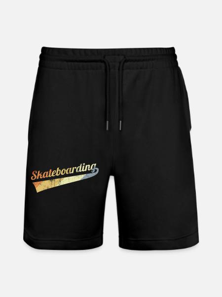 Retro Skateboarding - Stanley/Stella Unisex Bio Joggingshorts Trainer - Schwarz