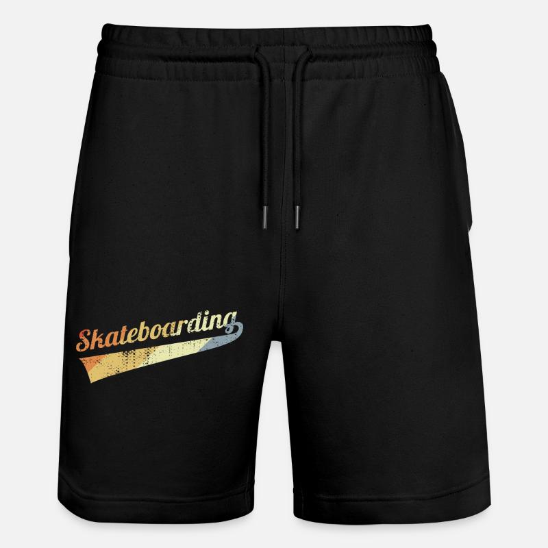 Skateboard rétro - Short de jogging bio TRAINER Stanley/Stella unisexe - noir