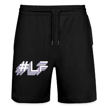 LF - Short de jogging bio TRAINER Stanley/Stella unisexe - noir - Devant - Nik (191cm) & Marisol (170cm)
