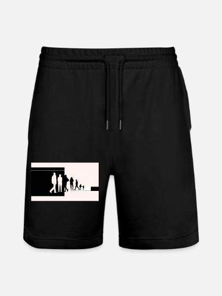 Silhouettes in transition - Stanley/Stella Trainer Unisex Organic Jogging Shorts - black
