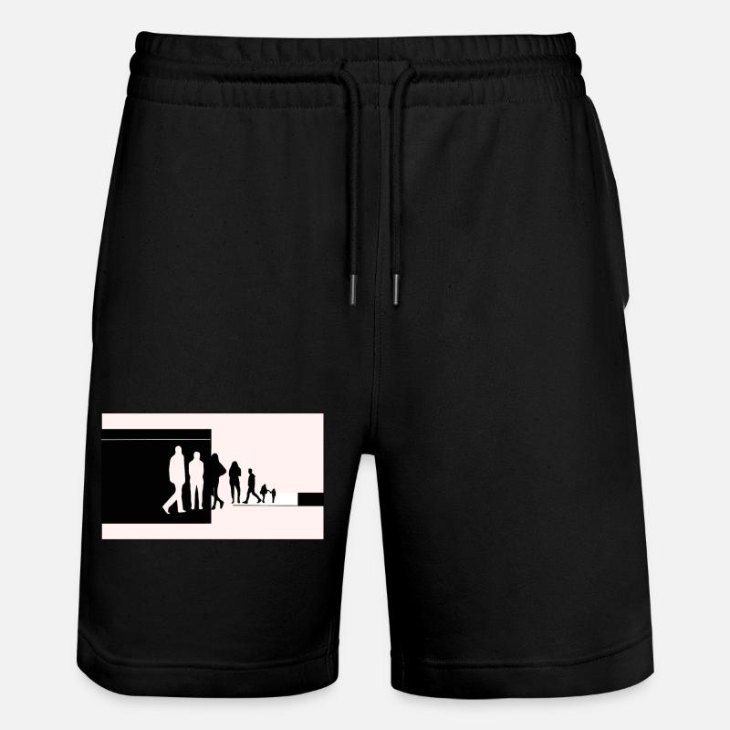 Silhouettes in transition - Stanley/Stella Trainer Unisex Organic Jogging Shorts - black