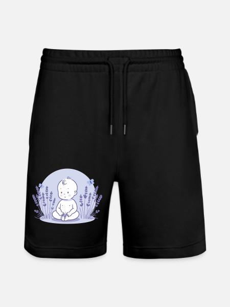 Bébé en lavande - Short de jogging bio TRAINER Stanley/Stella unisexe - noir