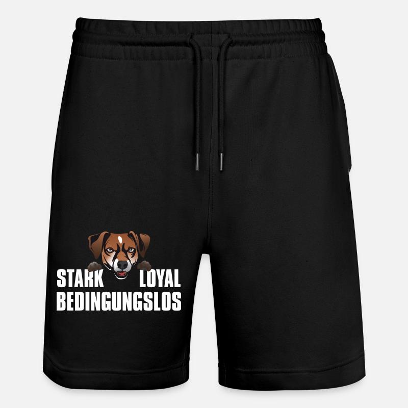 Jack Russell Strong - Loyal - Inconditionnel - Short de jogging bio TRAINER Stanley/Stella unisexe - noir