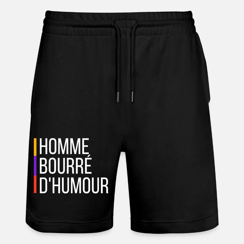 Homme bourré d'humour - Short de jogging bio TRAINER Stanley/Stella unisexe - noir