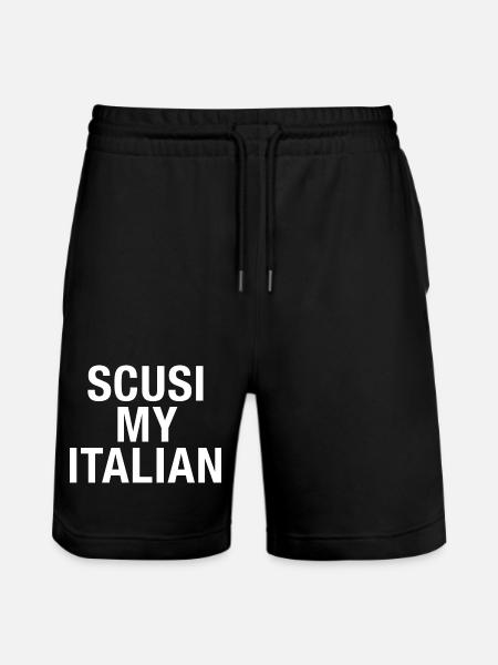 Italy Italian Language Language - Stanley/Stella Trainer Unisex Organic Jogging Shorts - black