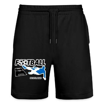 Fußball Fieber Schottland - Stanley/Stella Unisex Bio Joggingshorts Trainer  - Schwarz - Vorne - Nik (191cm) & Marisol (170cm)