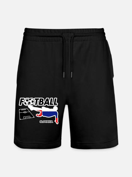 Fußball Fieber Slowakei - Stanley/Stella Unisex Bio Joggingshorts Trainer - Schwarz