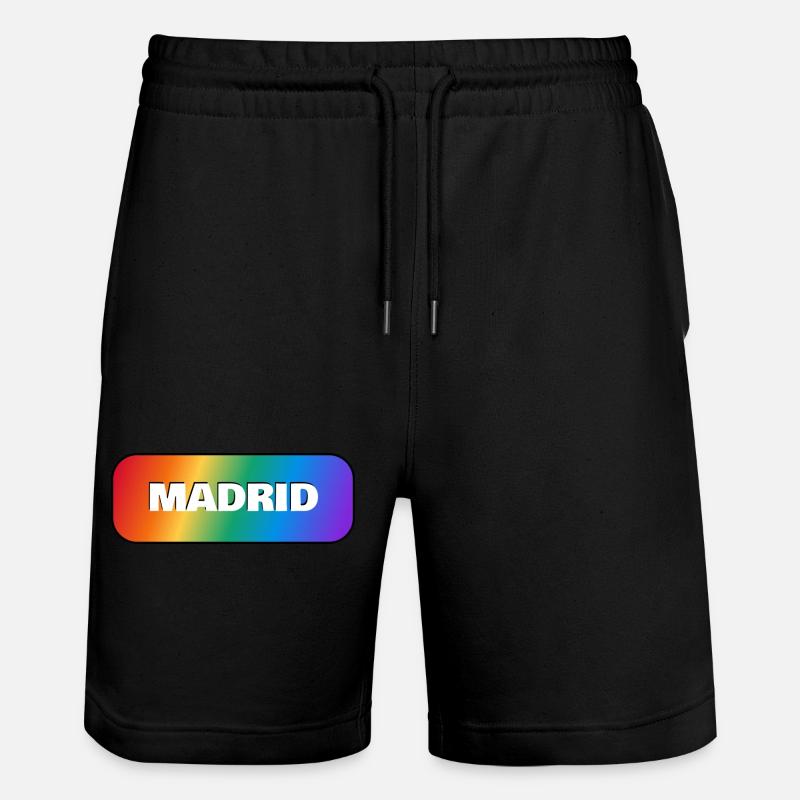 Gay Pride Madrid Espagne LGBTQ - Short de jogging bio TRAINER Stanley/Stella unisexe - noir