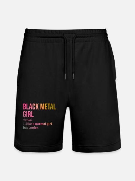 Black Metal Black Metal Black Metal - Stanley/Stella Unisex Bio Joggingshorts Trainer  - Schwarz
