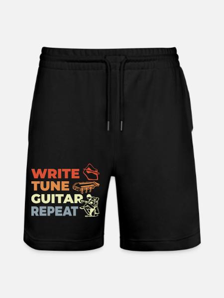 Gitarrist Zitat - Stanley/Stella Unisex Bio Joggingshorts Trainer - Schwarz