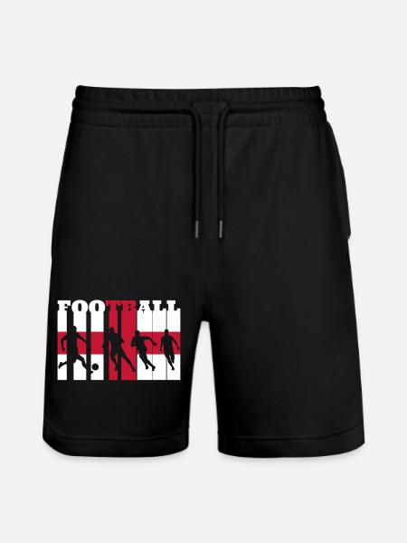 Englischer Fußball - Stanley/Stella Unisex Bio Joggingshorts Trainer  - Schwarz