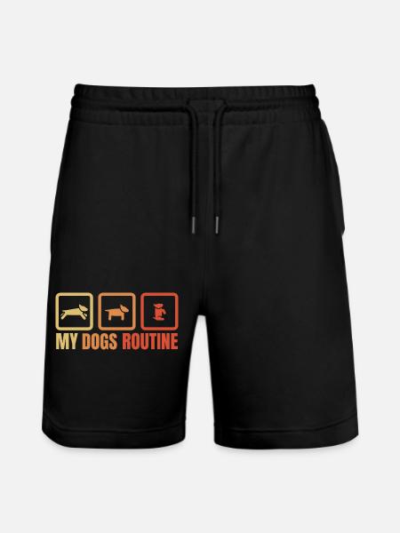 Die Routine meines Hundes - Stanley/Stella Unisex Bio Joggingshorts Trainer - Schwarz