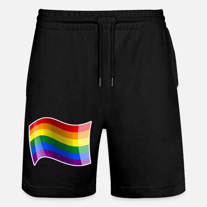 Regenbogenwelle Energieschimmer - Stanley/Stella Unisex Bio Joggingshorts Trainer  - Schwarz