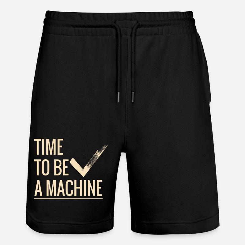 Zeit eine Maschine zu sein - Stanley/Stella Unisex Bio Joggingshorts Trainer  - Schwarz