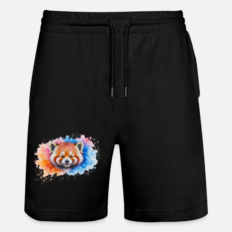 Aquarelle Red Panda Splash - Short de jogging bio TRAINER Stanley/Stella unisexe - noir