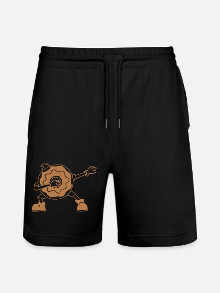 Dabbing Donut - Stanley/Stella Unisex Bio Joggingshorts Trainer - Schwarz