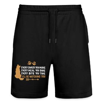 Hundeliebhaber Hundebesitzer - Stanley/Stella Unisex Bio Joggingshorts Trainer  - Schwarz - Vorne - Nik (191cm) & Marisol (170cm)