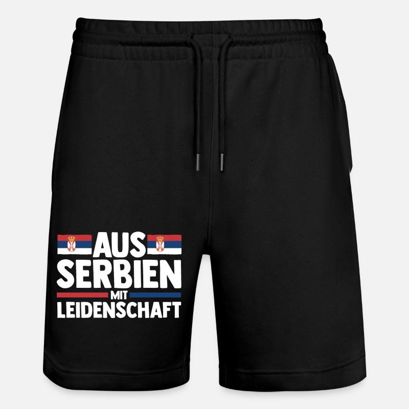 Serbe Serbe Serbie - Short de jogging bio TRAINER Stanley/Stella unisexe - noir