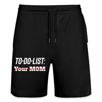To-Do-List - Stanley/Stella Unisex Bio Joggingshorts Trainer  - Schwarz - Vorne - Nik (191cm) & Marisol (170cm)
