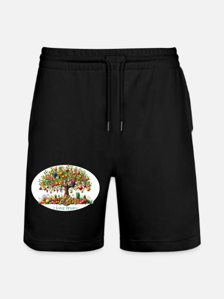 Obstbaum der Liebe - Stanley/Stella Unisex Bio Joggingshorts Trainer - Schwarz