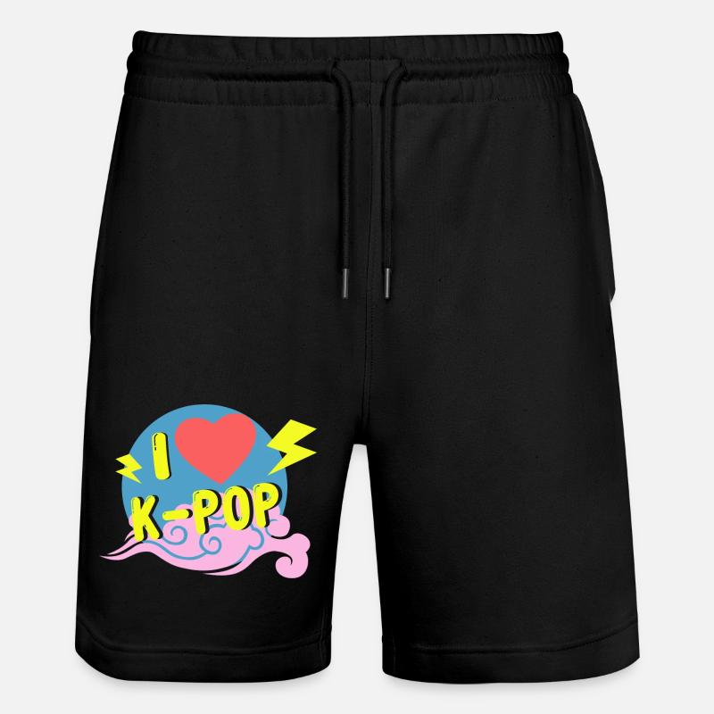 J’adore la Kpop - Short de jogging bio TRAINER Stanley/Stella unisexe - noir