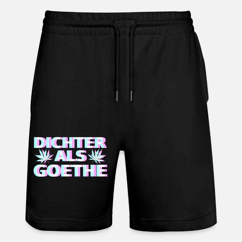 Cannabis Goethe - Stanley/Stella Unisex Bio Joggingshorts Trainer  - Schwarz