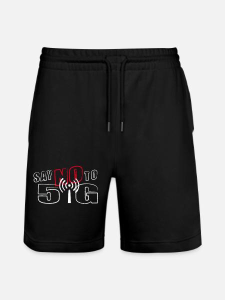 SAY NO TO 5G - Stanley/Stella Trainer Unisex Organic Jogging Shorts - black
