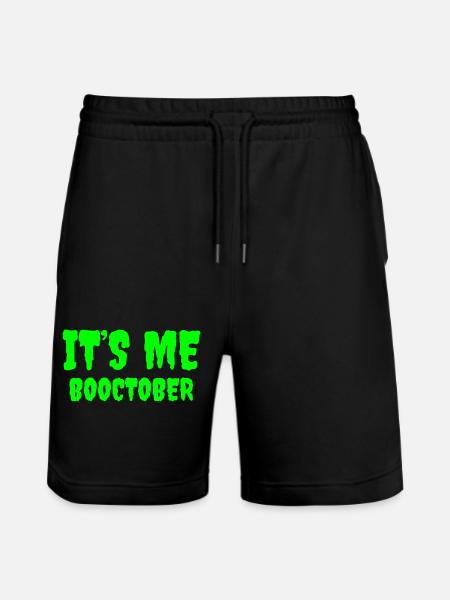 Halloween Booctober Playful Typography - Stanley/Stella Trainer Unisex Organic Jogging Shorts - black