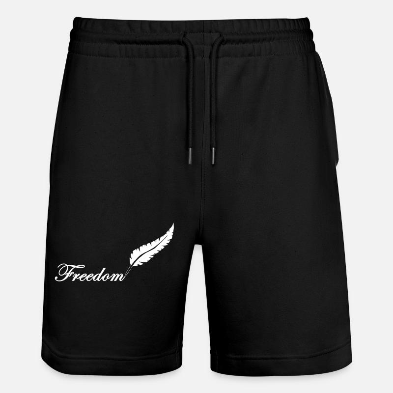 Plume blanche et liberté - Short de jogging bio TRAINER Stanley/Stella unisexe - noir