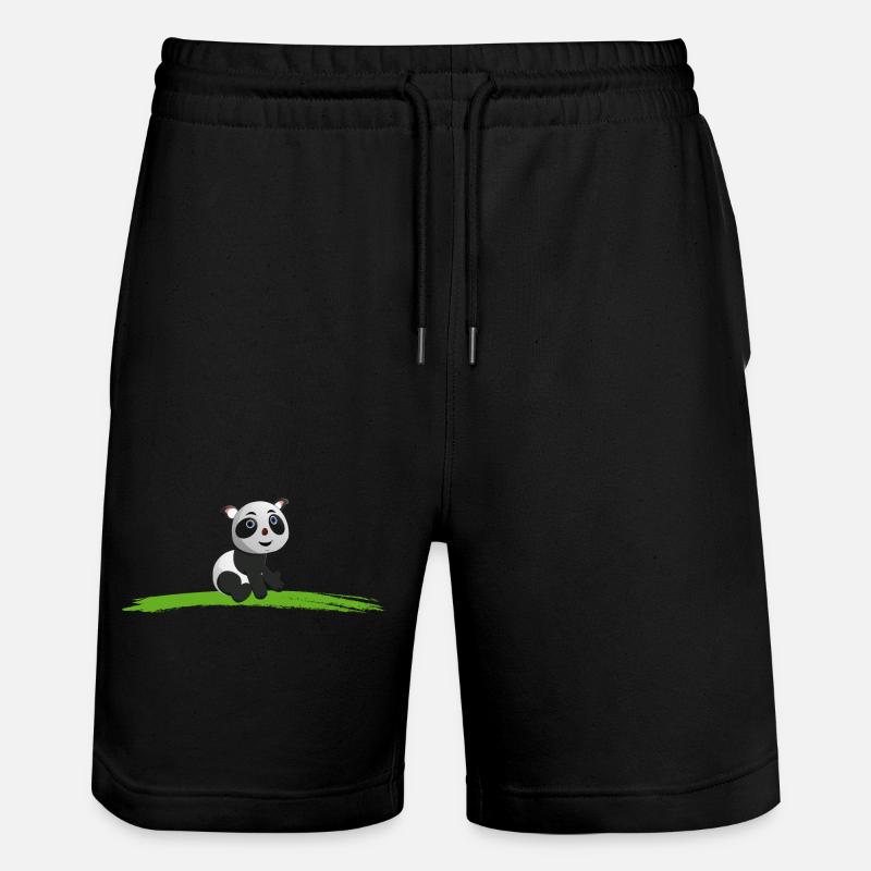 PANDA Baer - Stanley/Stella Unisex Bio Joggingshorts Trainer  - Schwarz