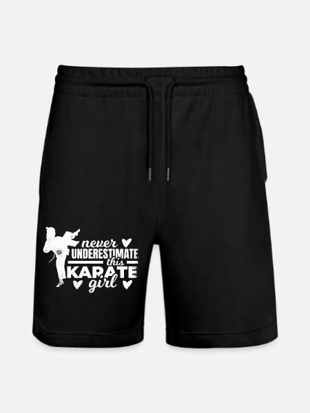 Karate Mädchen - Stanley/Stella Unisex Bio Joggingshorts Trainer - Schwarz