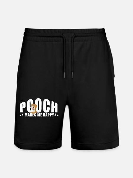 MY POOCH makes me happy - Stanley/Stella Trainer Unisex Organic Jogging Shorts - black
