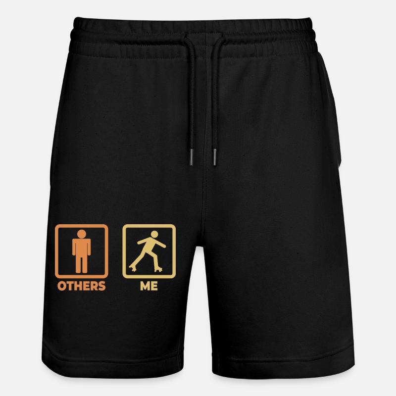 Figurine bâton patineur à roulettes - Short de jogging bio TRAINER Stanley/Stella unisexe - noir