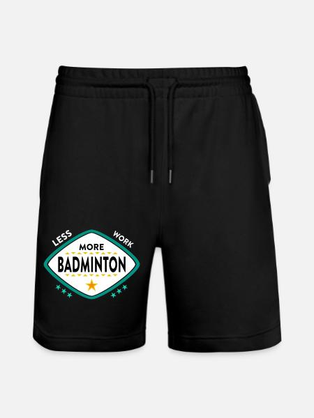 Badminton Federball Sport - Stanley/Stella Unisex Bio Joggingshorts Trainer  - Schwarz