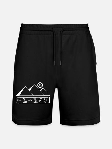 Pyramides et pharaon blanc - Short de jogging bio TRAINER Stanley/Stella unisexe - noir